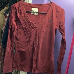 Burgundy long sleeve shirt